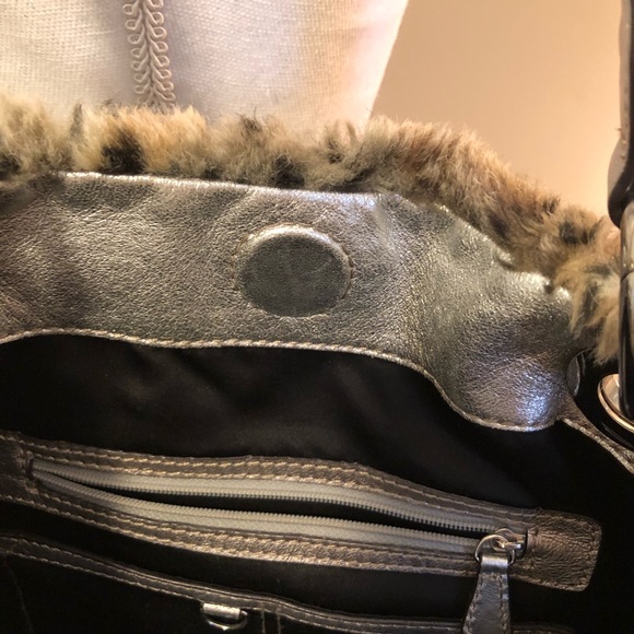 Vintage B Makowsky faux cheetah tote bag - Picture 4 of 8